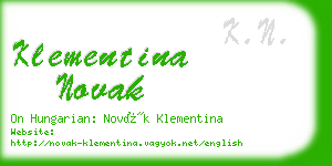 klementina novak business card